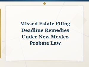 Remedies for Missed Estate Filing Deadlines in Nm